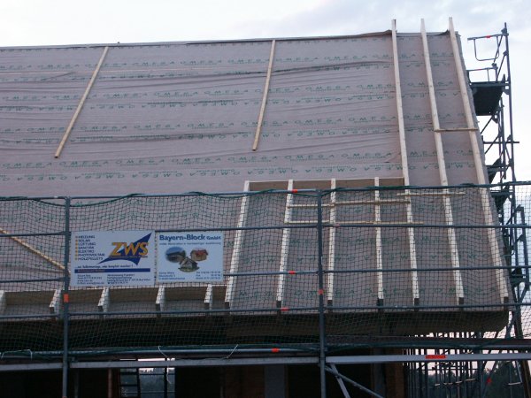 Dampfbremse und Sparrenaufdopplung